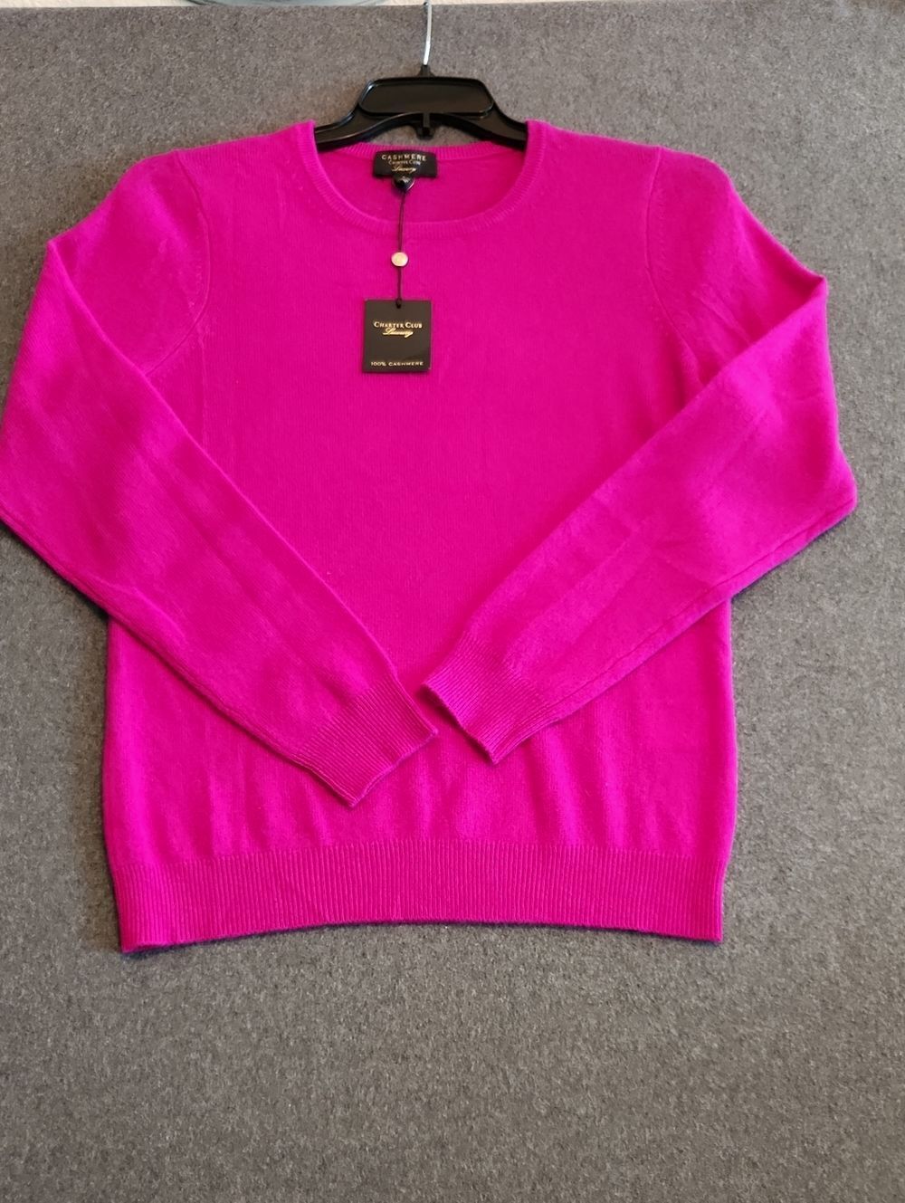 Charter Club Luxury Women's 100% Cashmere Long Sleeve Pink Sweater Size Small